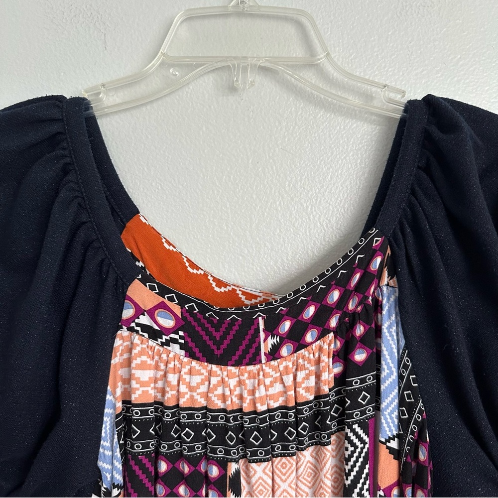 Anthropologie Maeve Catiana Patchwork Puff-Sleeve Blouse small - Picture 5 of 10